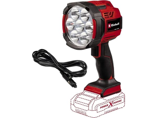 Einhell TE-CL 18/2500 LiAC-solo, LED, 7 lampor, Svart, Röd - SOLO