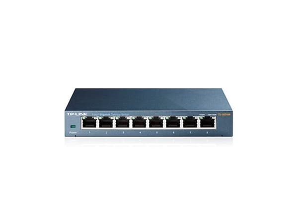 TP-Link TL-SG108 8-port Metal Gigabit Switch - Switch - ohanterad - 8 x 10/100/1000 - skrivbordsmodell