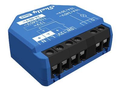 Shelly 1 Gen3, älykäs liitin, 1P, langaton, matto, 30 m, 50 m