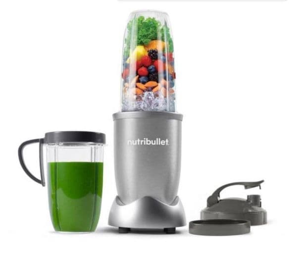 NutriBullet Pro 900, kannettava sekoitin, 0,925 L, Syke-toiminto, Jäänmurskaus, 900 W, Hopea