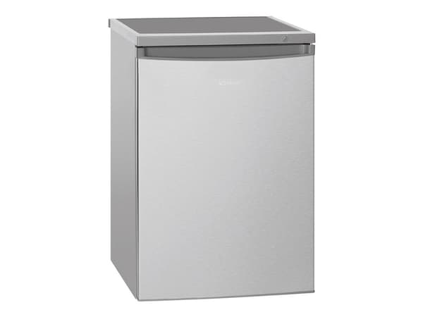 KS 2184 - Kjøleskap med fryserboks - bredde: 56 cm - dybde: 57.5 cm - høyde: 84.5 cm - 120 liter - Klasse E - rustfritt stål-stil