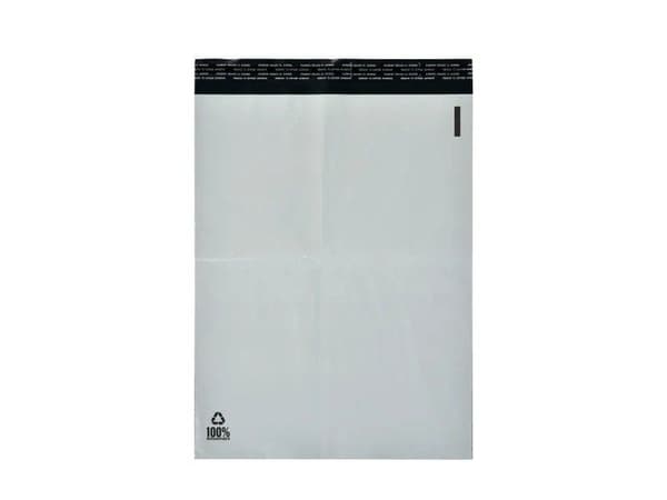 Fraktpåsar 340 x 420 mm vita, PE, 100 % återvunnen plast - (100 st.)