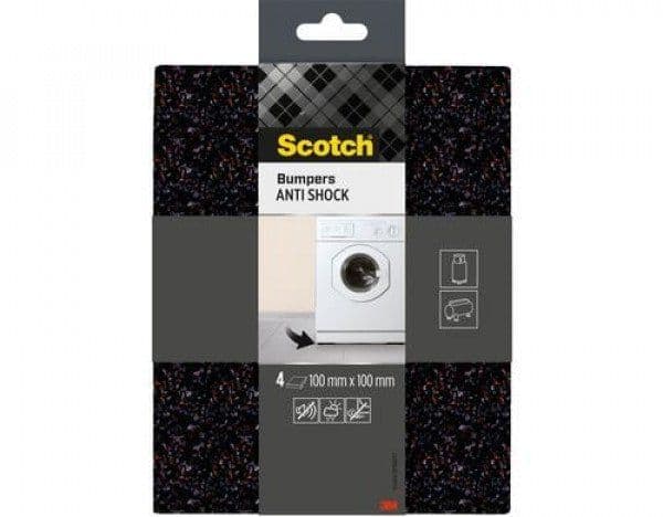 Scotch gummimattor mot vibration SCOTCH 100x100 mm, 4 st., svarta
