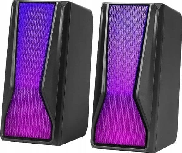 Marvo SG-274 datorshögtalare 2.0, 6W, svart, volymkontroll, 150Hz-20kHz, RGB