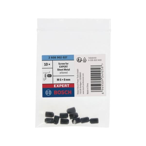 Bosch tillbehör 2608902027 skruv för hålsåg 6 mm 10 st