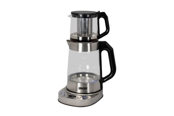 Unold 18215 Samowar Selin, 1,7 L, 1800 W, Ruostumaton teräs, Lasi, Ruostumaton teräs, Säädettävä termostaatti, Pidä lämpimänä-toiminto