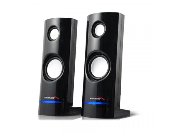 Audiocore AC860, 2-vejs, 2.0 kanaler, Ledningsført, 4 W, Sort