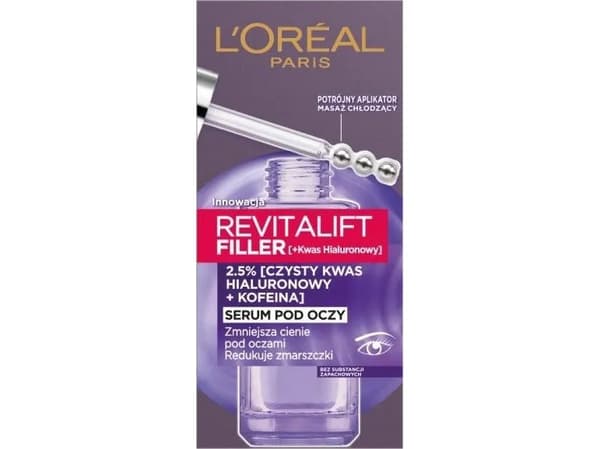 L´Oréal Paris Revitalift Filler Hyaluronsyra + C-vitamin? (Koffein) ögonserum 20 ml