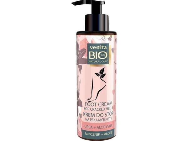 Venita Bio Natural Care Foot Cream Regenerating Cream For Cracked Heels With Urea And Aloe Vera 100ml