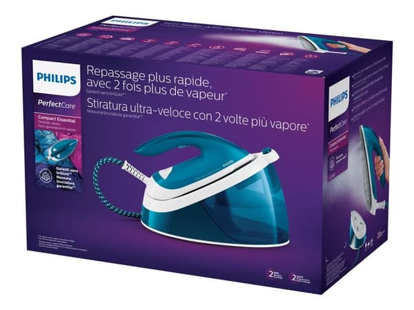Philips PerfectCare Compact Essential GC6840 - Strykjärn med separat ånggenerator med automatisk avstängning - sula SteamGlide - 2400 W