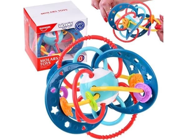 Woopie WOOPIE BABY Sensory Toy 2-i-1 Tannrattle Montessori