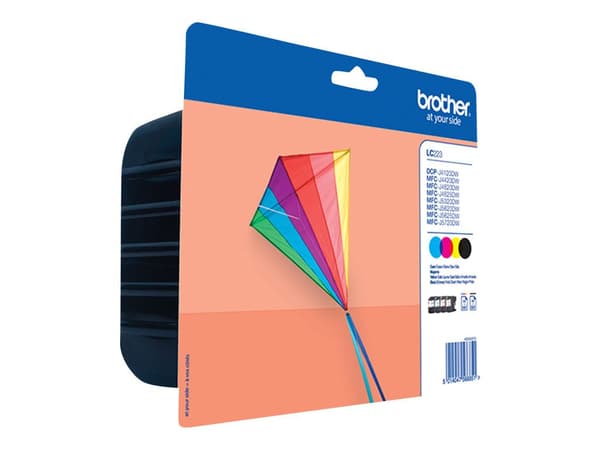 Brother LC223 - 4-pack - svart, gul, cyan, magenta - original - bläckpatron - för Brother DCP-J4120DW, DCP-J562DW, MFC-J4420DW, MFC-J4625DW, MFC-J5...
