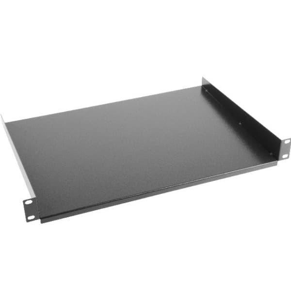 Lanberg - Rack-hylle - svart, RAL 9004 - 1U - 19"