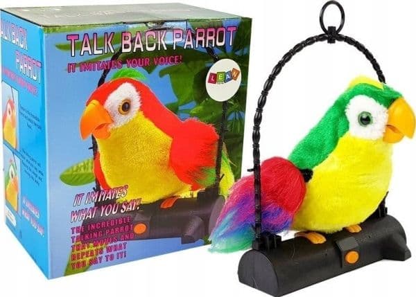 LeanToys papegoja som upprepar ord Grön LEAN Toys