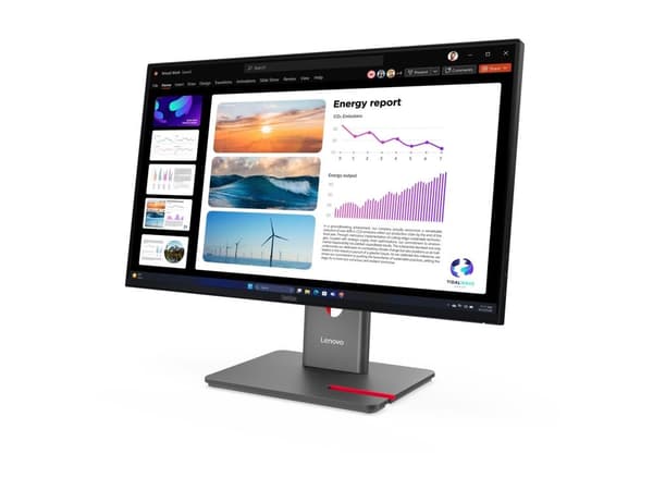 Lenovo ThinkVision P24Q-40 - LED-skjerm - 24" (23.8" synlig) - 2560 x 1440 QHD @ 120 Hz - IPS - 300 cd/m² - 1500:1 - HDR10 - 4 ms - HDMI, DisplayPo...