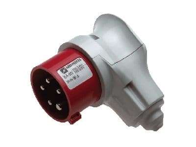MENNEKES 3982, Right-angle, Röd, Vit, IP44, 1 styck