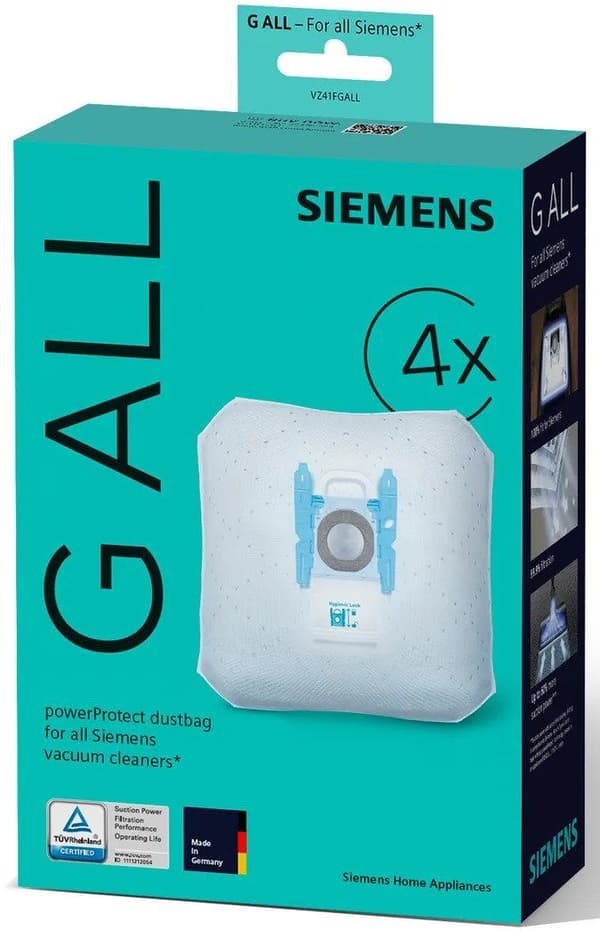 Siemens PowerProtect G ALL pölynimuripussit - 4 kpl