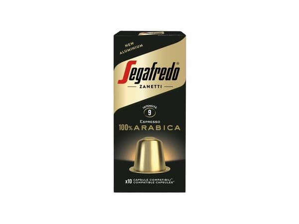 Segafredo 100% Arabica, Kaffekapslar, Espresso, Medelrostade, Nespresso, 51 g, Låda