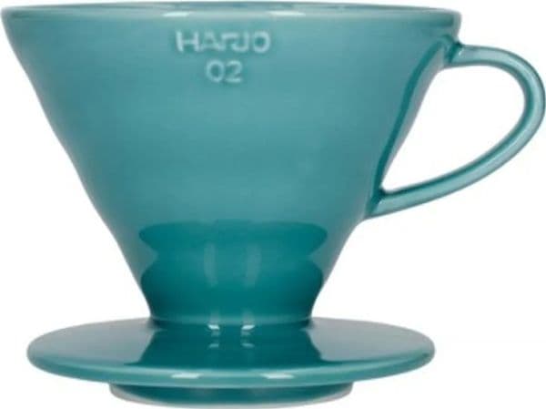 Hario V60-02 keramisk kaffefilterhållare, turkosgrön