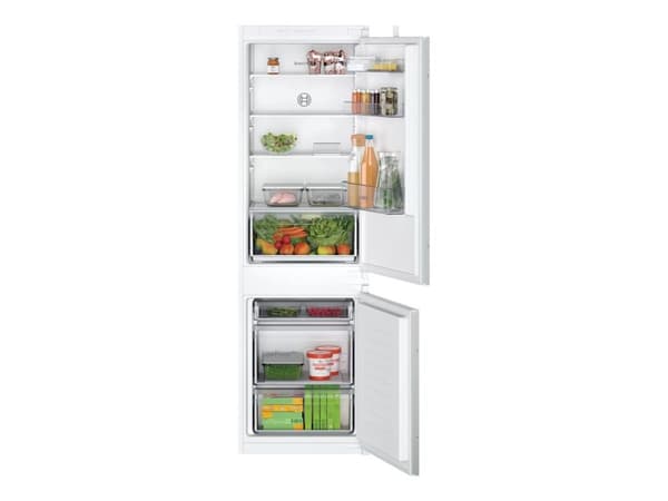 Bosch Serie | 2 KIV865SE0 - Kylskåp/frys - bottenfrysskåp - inbyggd - fördjupning - bredd: 56 cm - djup: 55 cm - höjd: 177.5 cm - 267 liter - Klass E