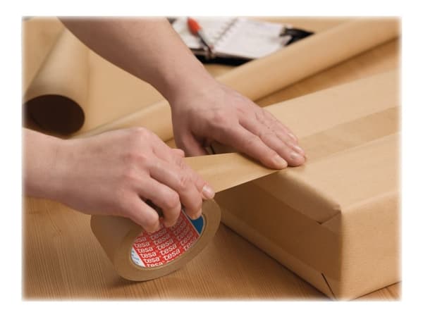 Förpackningstejp Tesa 57180, papper, 50 mm x 50 m, brun, 1 rulle