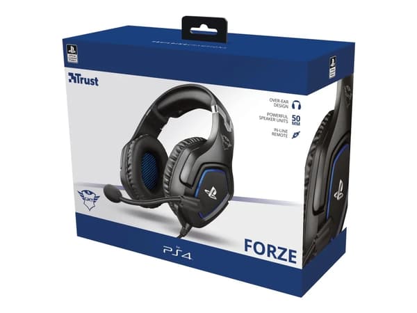 Trust Gaming GXT 488 Forze - Headset - fullstorlek - kabelansluten - 3,5 mm kontakt - svart - för Sony PlayStation 4, Sony PlayStation 4 Pro, Sony ...