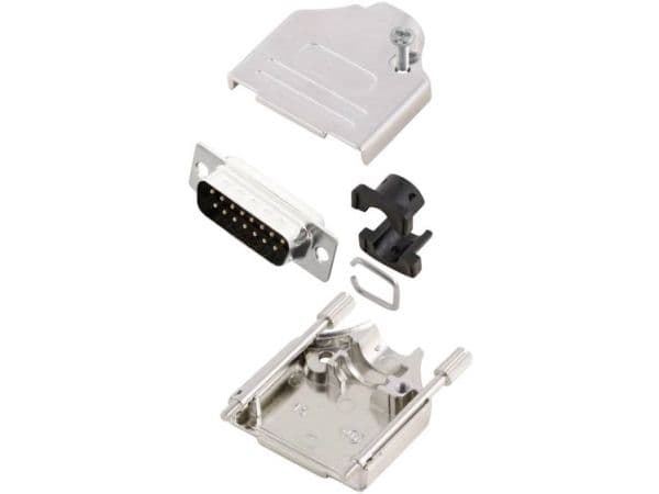 MH Connectors MHDTZK15-DB15P-K D-SUB stifthylssats 180° Poltal: 15 lödöga 1 st