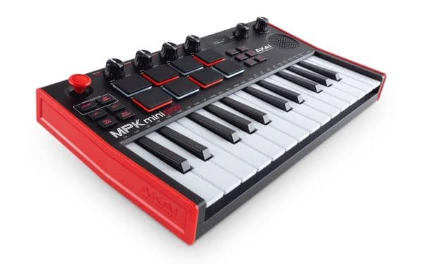 Akai MPK Mini Play Mk3, 25 tangenter, Knappar, Rotations-, Svart, Svart, USB, 317 mm