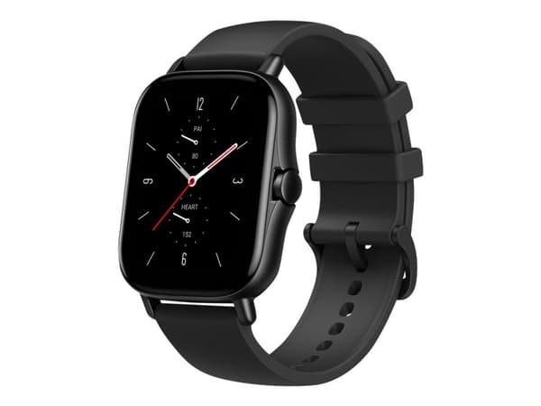 Amazfit GTS 2 - Midnattsvart - smartklokke med stropp - silikon - display 1.65" - Wi-Fi, Bluetooth - 24.7 g