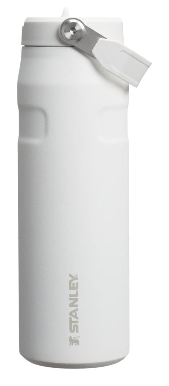 Stanley IceFlow Flip Straw vattenflaska 0,7 L återvunnet rostfritt stål, vit