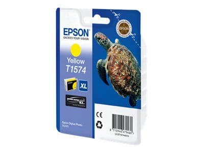 Epson Turtle T1574 keltainen, High (L) Yield, Keltainen, Väriainepohjainen muste, 25,9 ml, 1 kpl, Kertapakkaus