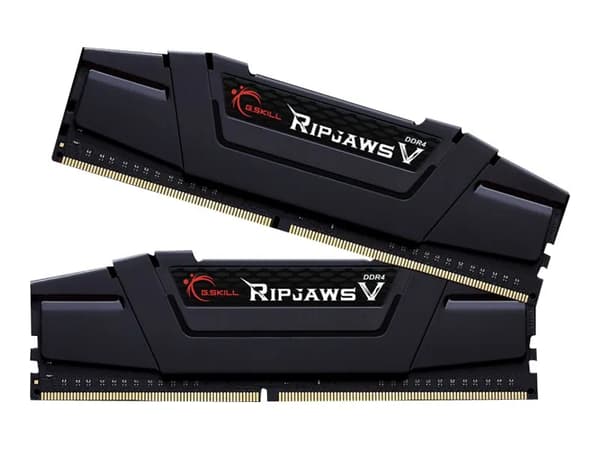 G.Skill Ripjaws V - DDR4 - sats - 32 GB: 2 x 16 GB - DIMM 288-pin - 3200 MT/s / PC4-25600 - CL16 - 1.35 V - ej buffrad - icke ECC - classic black