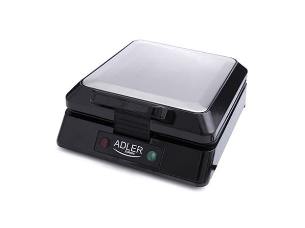 Adler AD 3036, 4 våffla/våfflor, Circel, Svart, Grå, Plast, 1500 W, 250 mm