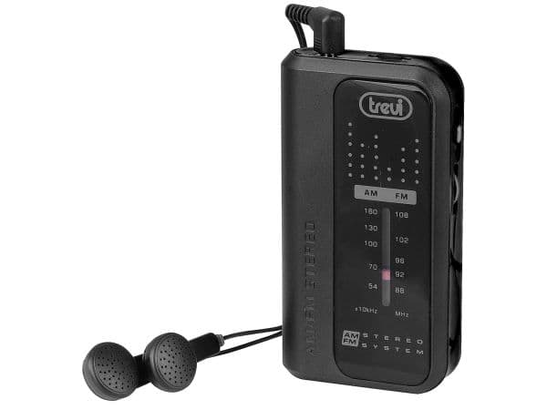 Trevi RA 738 FM, Bärbar, Analog, FM, 87,5 - 108 MHz, Svart, Rotations-