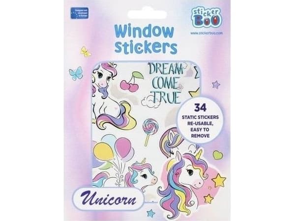 STICKERBOO klistremerke til vindu enhjørning 160x210/4K S-B STK 12/240