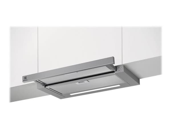 Electrolux 600 LFP616X - Kåpa - teleskopisk - bredd: 59.8 cm - djup: 30 cm - utsug och återcirkulering (-) - grå