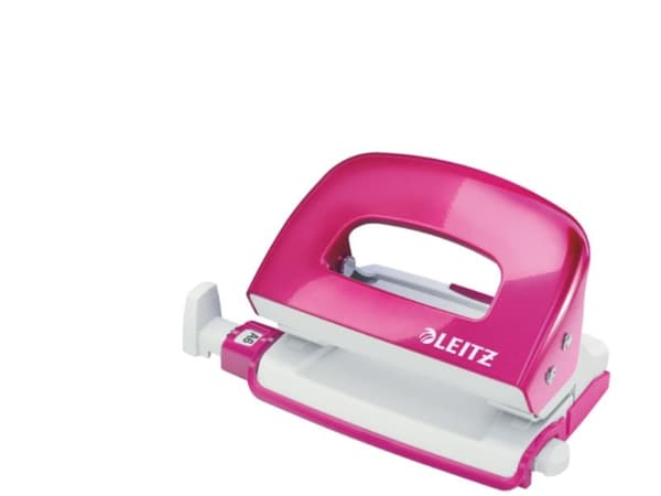 Leitz WOW NeXXt Mini - Hullstanser - 10 ark / 1 mm - metall - metallisk rosa