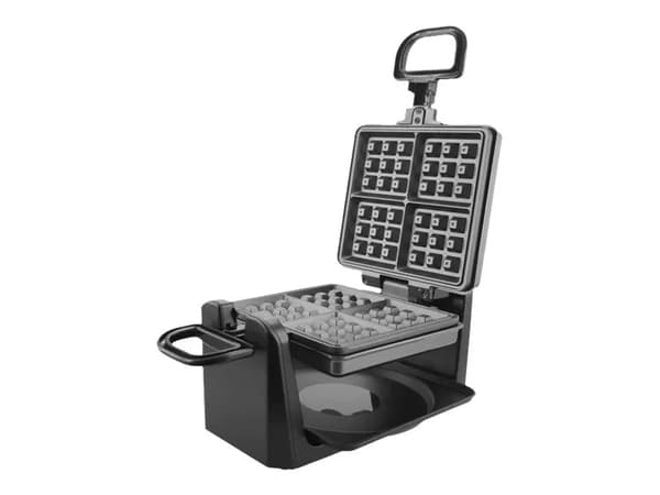 Emerio WM-110984 - Vaffelmaskin - 1 kW - svart/grå/sølv