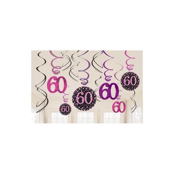 Takspiraler 60 år Pink Sparkling
