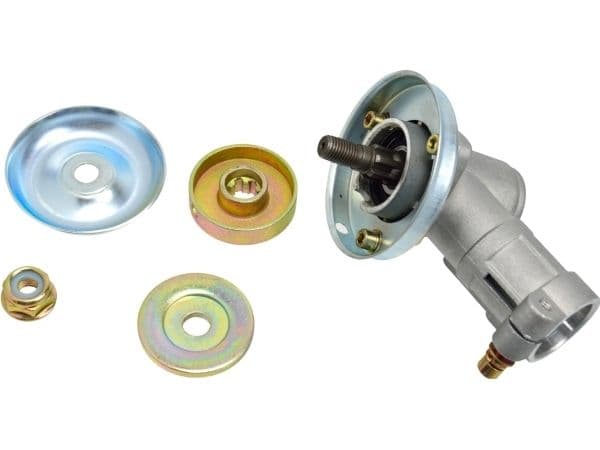 Geko vinkelväxel, drevhuvud till grästrimmer PROFI (9 fräsar) 28 mm (silver, Japan-typ) (50)