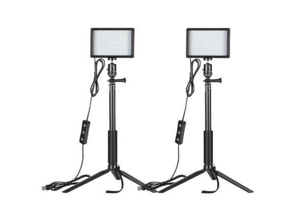 Neewer studiouppsättning ZC-10S: två LED-lampor + filter + stativ