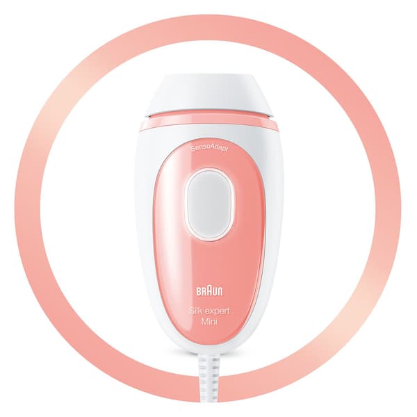 Braun Silk-expert PL1000, IPL-valoimpulssi, Vaaleanpunainen, Valkoinen, Vaalea, Medium skin, AC, Laatikko