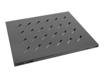 Lanberg - Rack-hylle - RAL 9004, svart - 1U - 19"