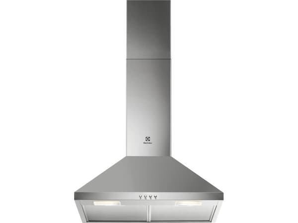 Electrolux LFC316X - Kåpa - skorsten - bredd: 59.8 cm - djup: 45 cm - utsug och återcirkulering (-) - rostfritt stål
