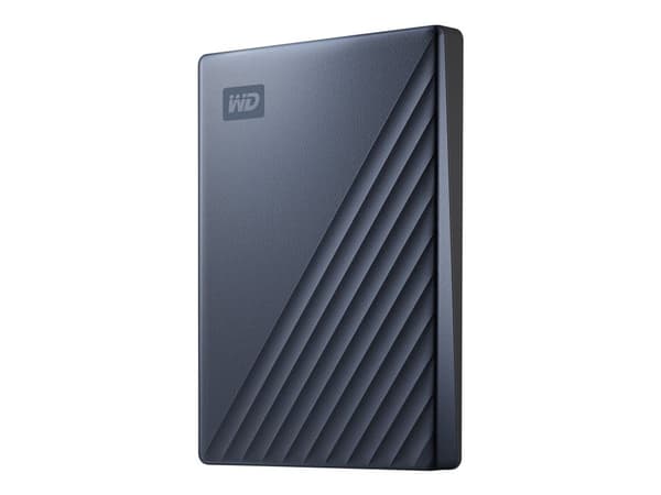 WD My Passport Ultra WDBC3C0020BBL - Hårddisk - krypterat - 2 TB - extern (portabel) - USB 3.0 (USB-C kontakt) - 256 bitars AES - blå