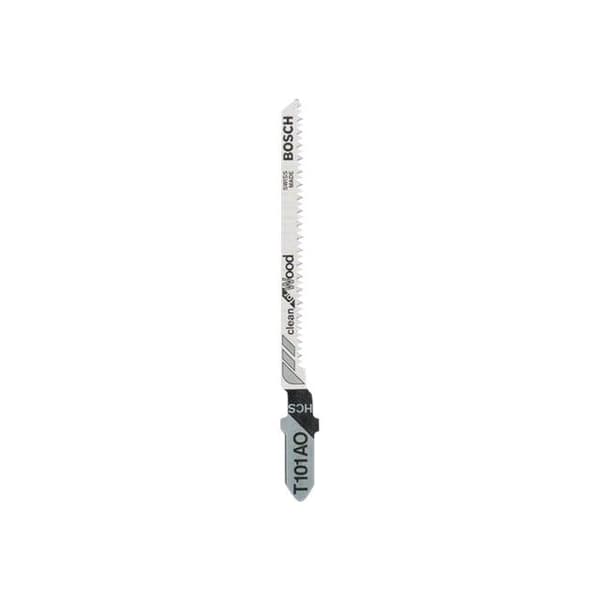 Bosch clean for Wood T 101 AO - Sågblad - för mjuka träslag, plywood, laminerade paneler - 5 delar - längd: 83 mm