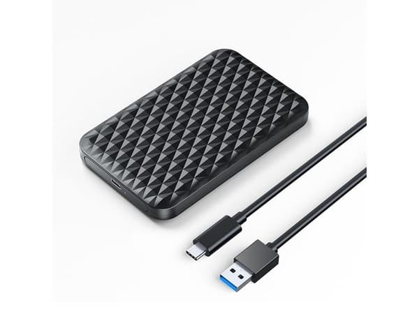 Orico 2520C3-V1 2,5" HDD/SSD USB-C 5 Gb/s ekstern harddisk, svart