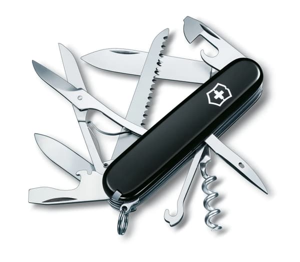 Victorinox Huntsman 1.3713.3 schweizisk fickkniv, svart