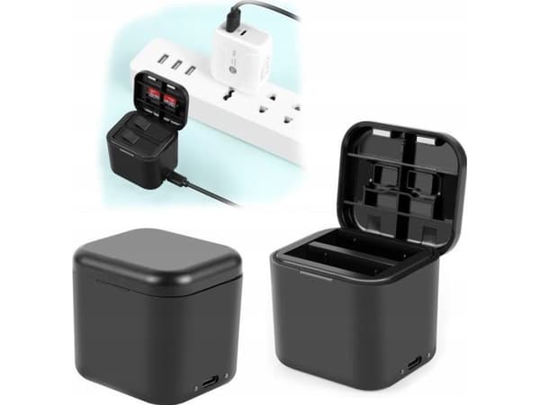 PULUZ-laddare för Insta360 Ace Pro / Ace / Pu968b (USB, 2 batterier)