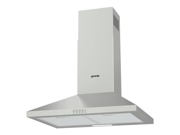 Gorenje Essential WHC629E4X - Kåpa - skorsten - bredd: 60 cm - djup: 45 cm - utsug och återcirkulering (-) - rostfritt stål
